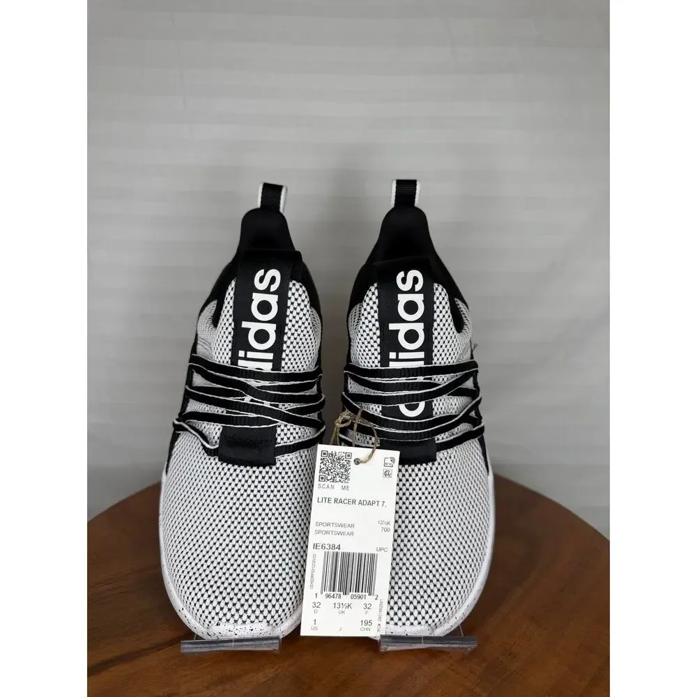 Adidas Lite Racer Adapt 7.0 Kids Size 1 Slip On Sneakers NWT